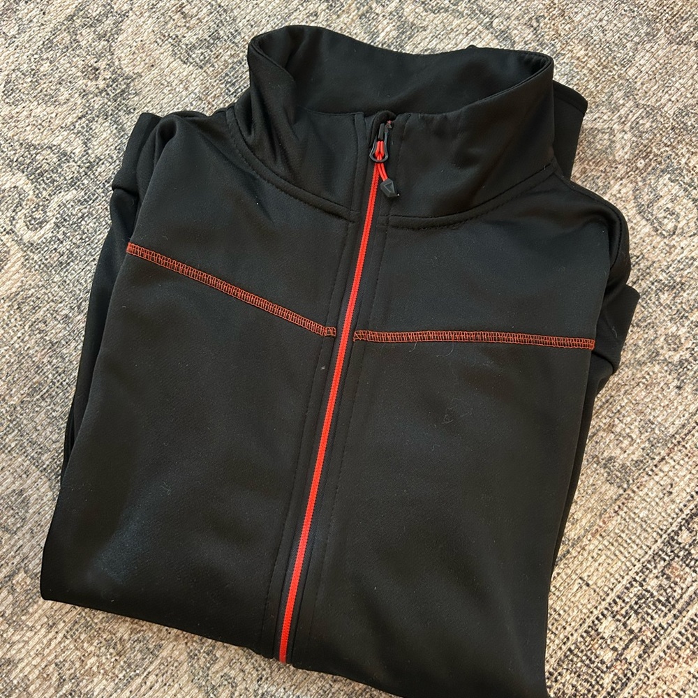 HOLEX Tracksuit Jacket, Black/Red, Unisex Size M